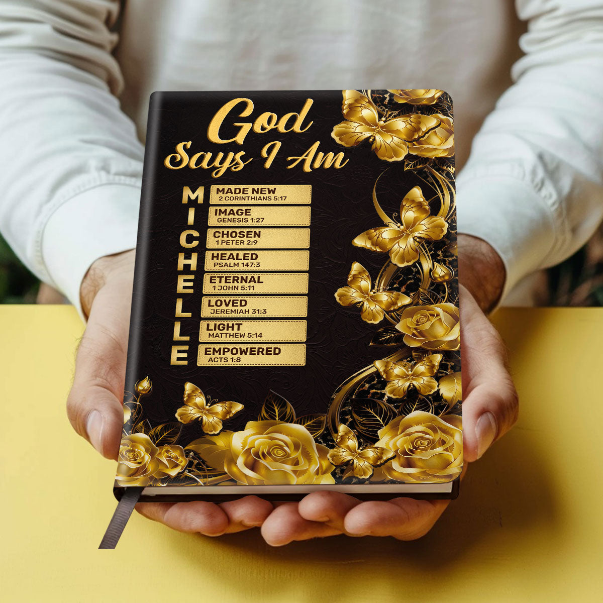 God Says I Am | Personalized Leather Cover Notebook