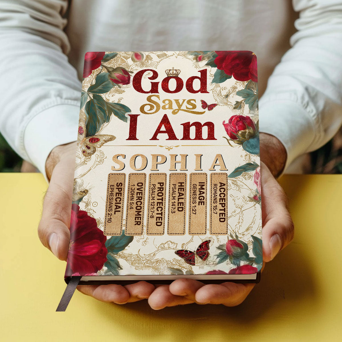 God Says I Am | Personalized Leather Cover Notebook