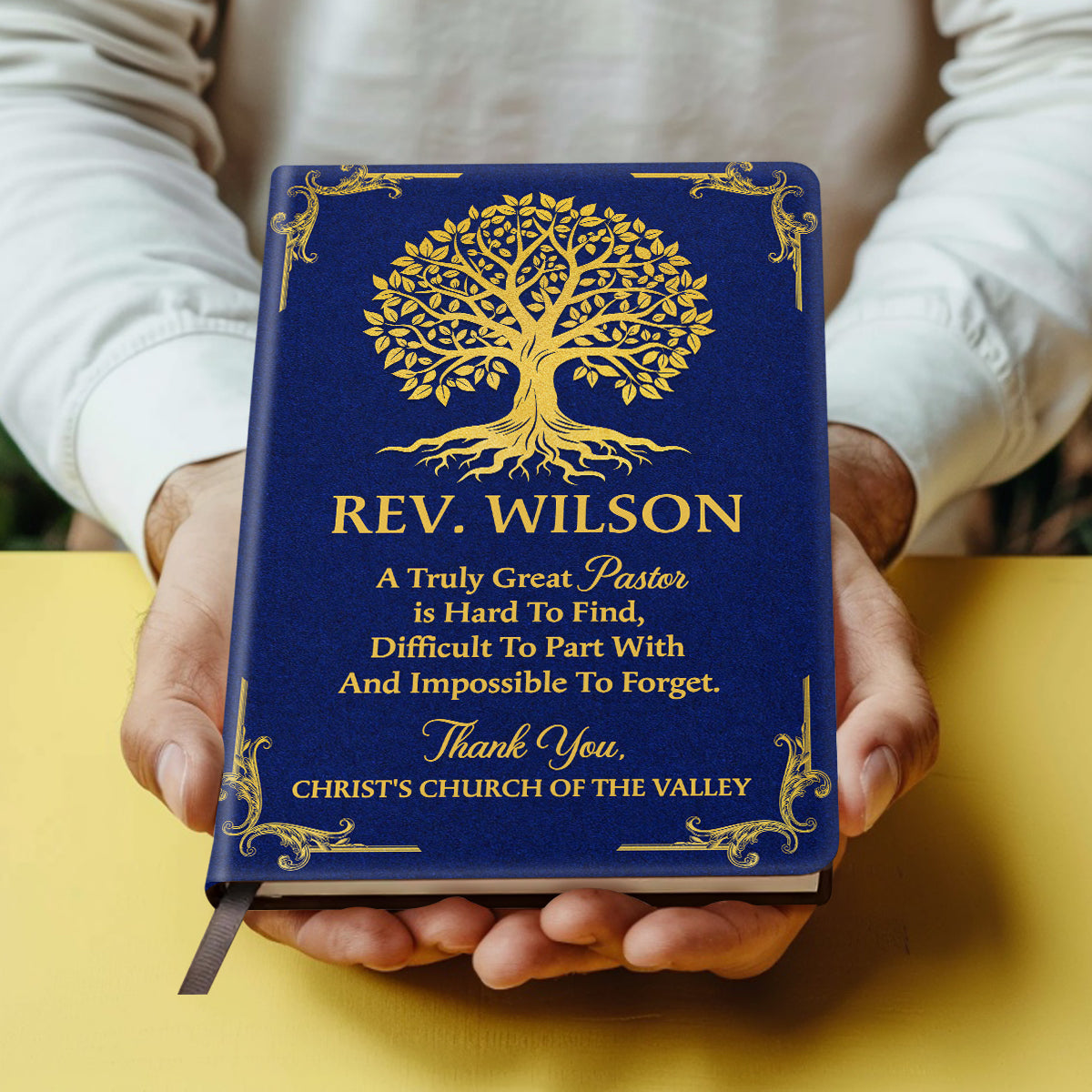 A Truly Great Pastor | Personalized Leather Cover Notebook