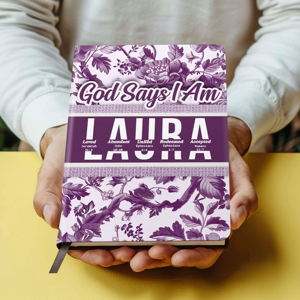 God Says I Am | Personalized Leather Cover Notebook