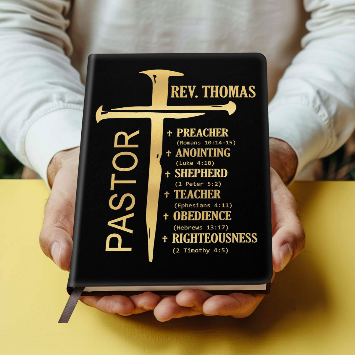 Servant Of Christ | Personalized Leather Cover Notebook
