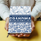 Family In Toile De Jouy | Personalized Leather Cover Notebook