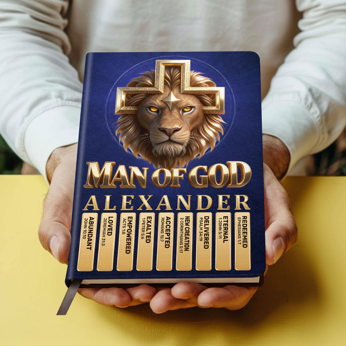 Man Of God | Personalized Leather Cover Notebook