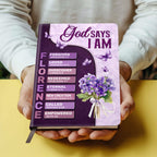 God Says I Am  | Personalized Leather Cover Notebook