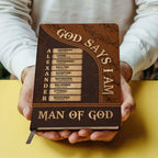 Man Of God | Personalized Leather Cover Notebook