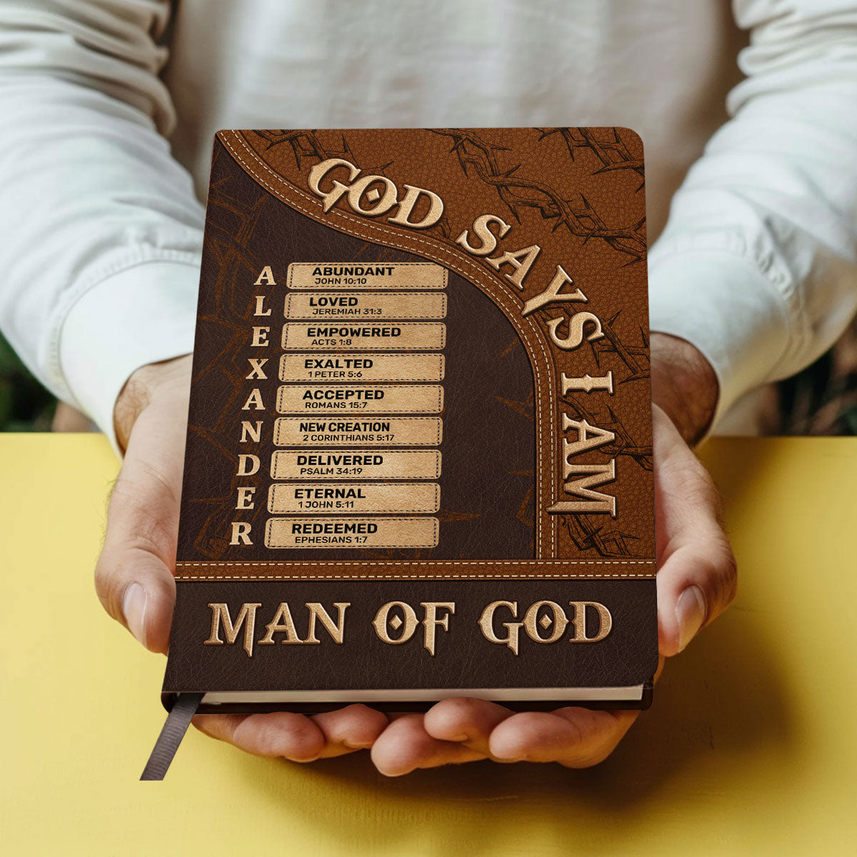 Man Of God | Personalized Leather Cover Notebook