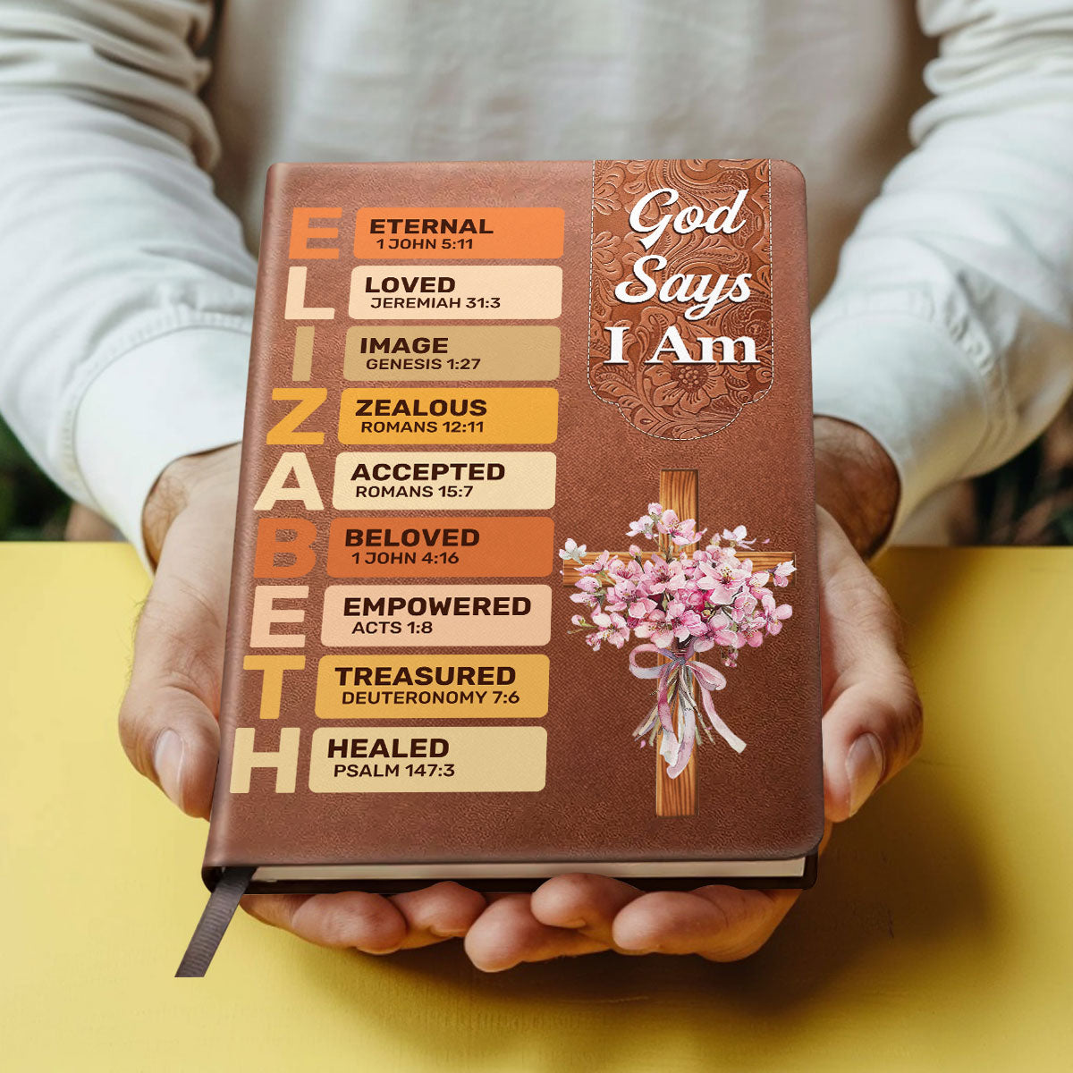 God Says I Am | Personalized Leather Cover Notebook