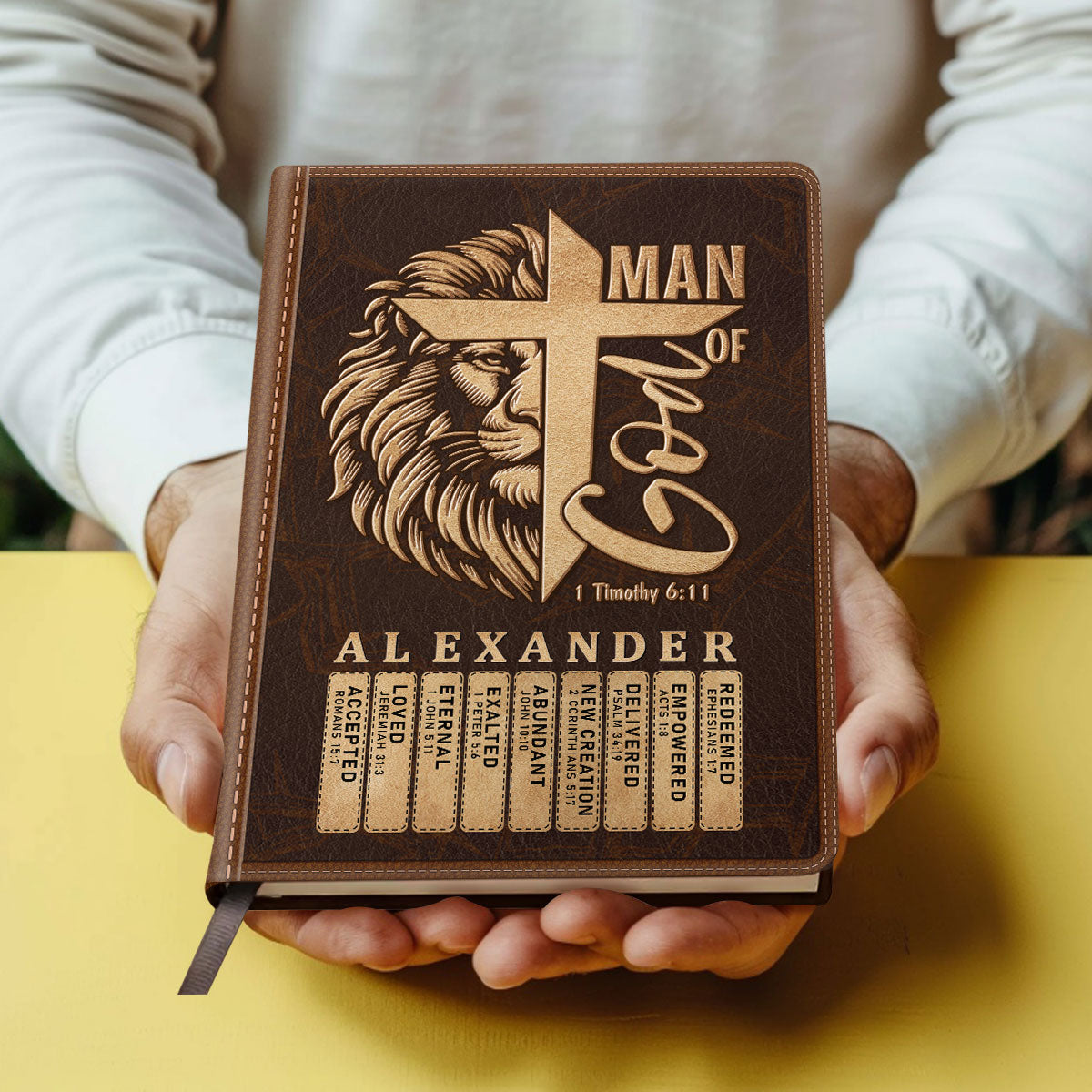 Man Of God | Personalized Leather Cover Notebook