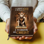 A Child Of God, A Man Of Faith | Personalized Leather Cover Notebook