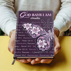 God Says I Am | Personalized Leather Cover Notebook