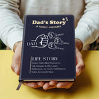 Dad's Story | Personalized Leather Cover Notebook