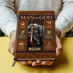 Man Of God | Personalized Leather Cover Notebook