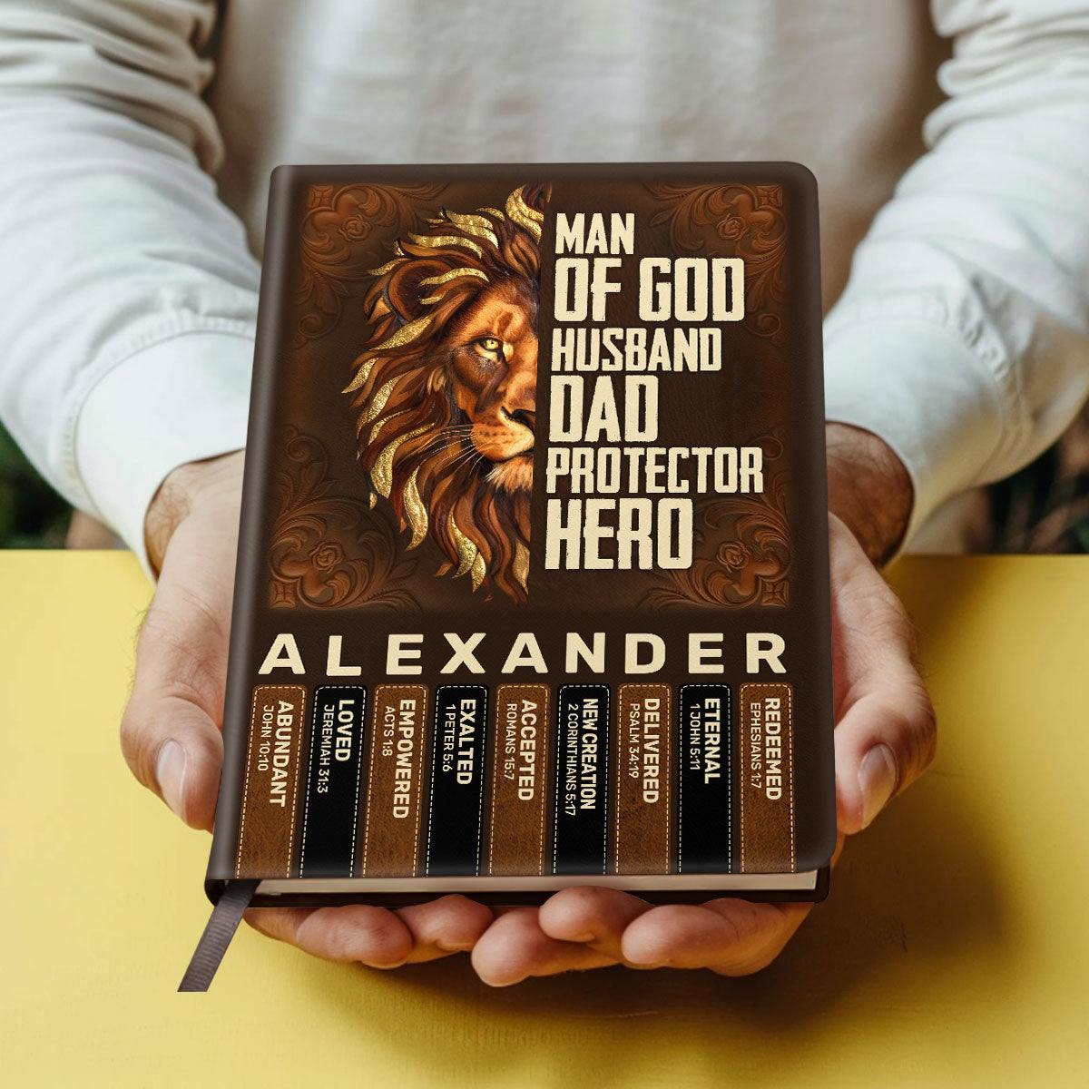 Man Of  | Personalized Leather Cover Notebook