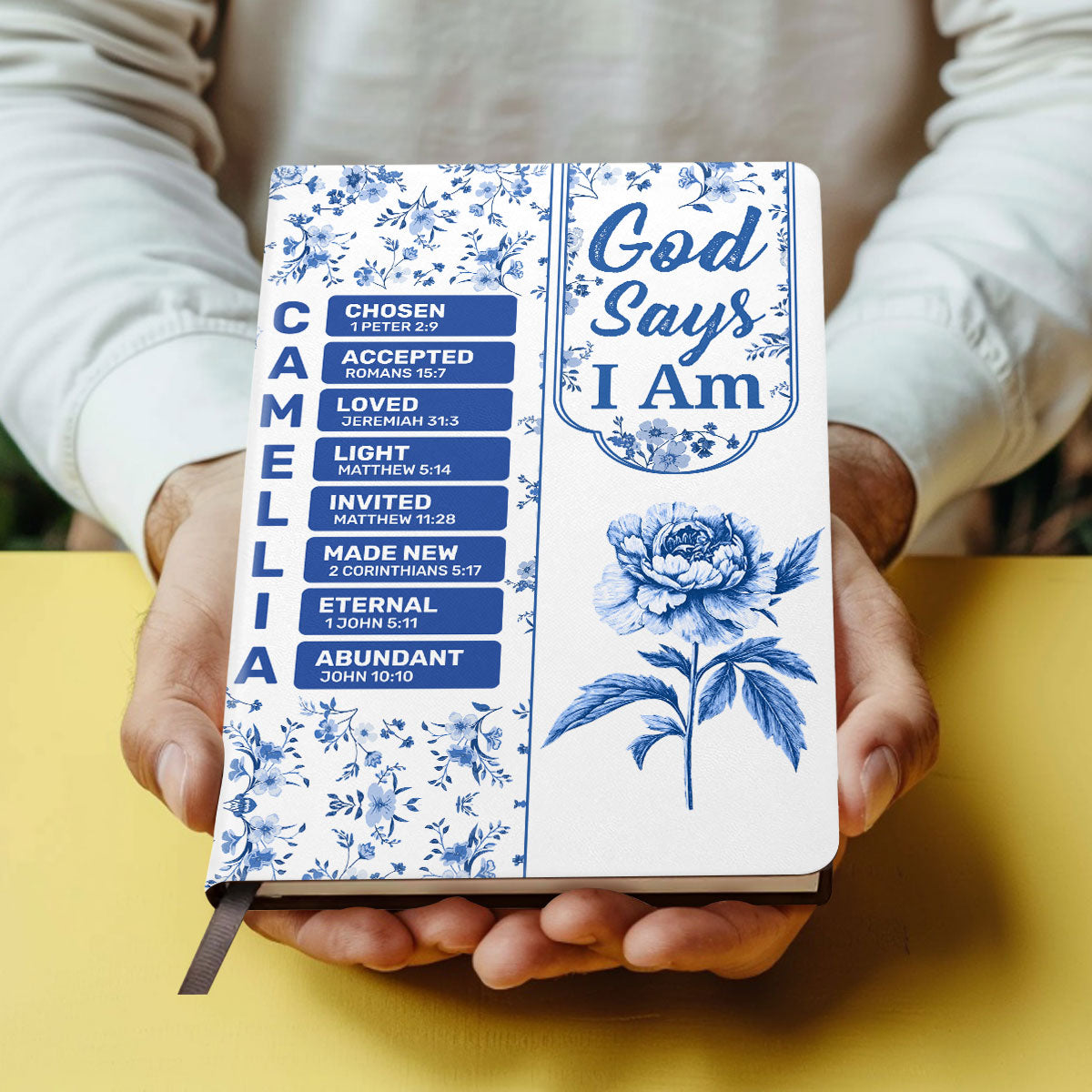 God Says I Am | Personalized Leather Cover Notebook