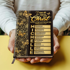 I Can Do All Things Through Christ Who Strengthens Me  | Personalized Leather Cover Notebook