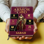 Put On The Full Armor Of God | Personalized Leather Cover Notebook