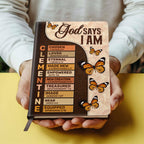 God Says I Am | Personalized Leather Cover Notebook