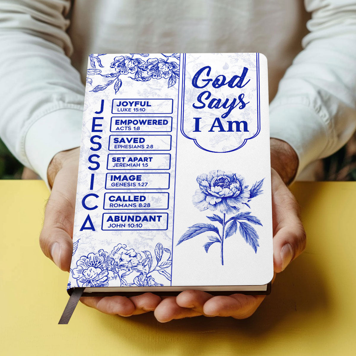 God Says I Am | Personalized Leather Cover Notebook