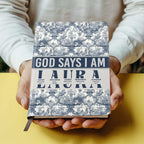 God Says I Am | Personalized Leather Cover Notebook