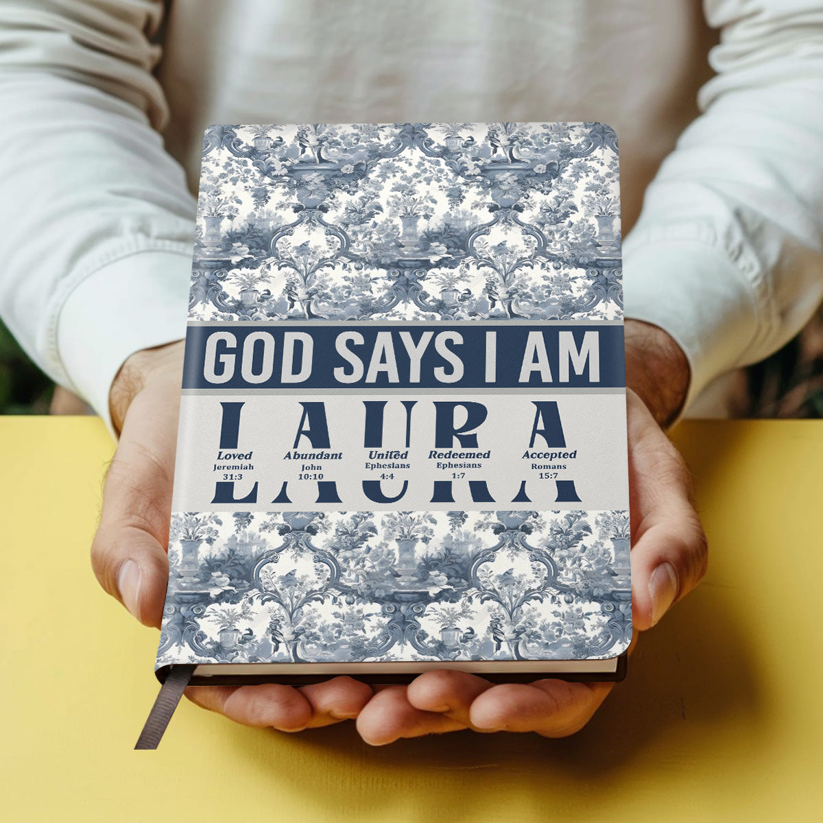 God Says I Am | Personalized Leather Cover Notebook
