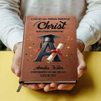 I Can Do All Things Through Christ Who Strengthens Me | Personalized Leather Cover Notebook