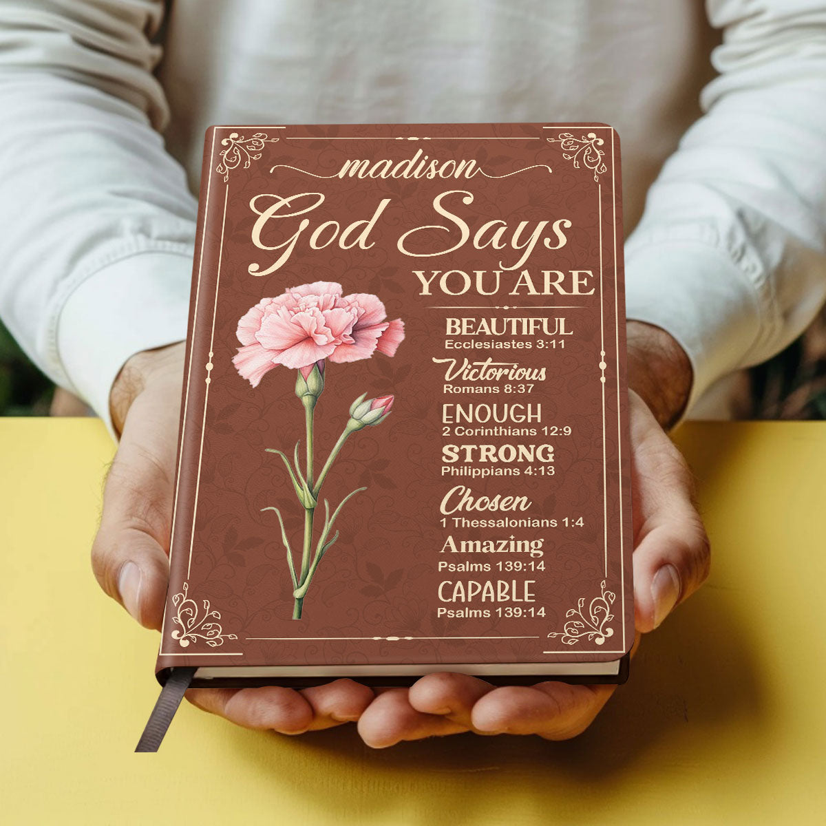 God Says You Are  | Personalized Leather Cover Notebook