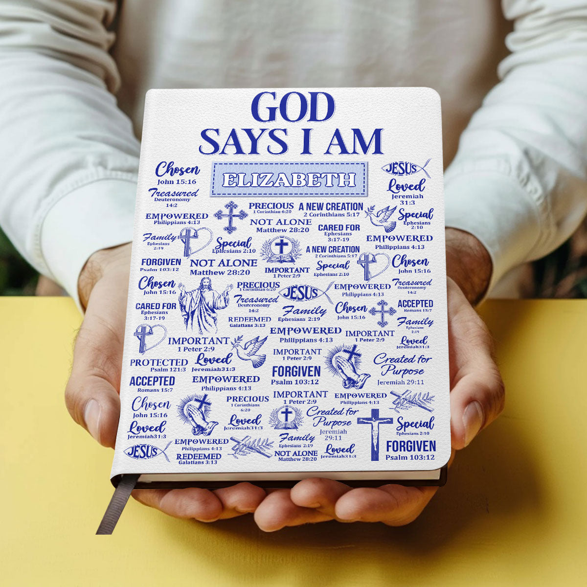 God Says I Am | Personalized Leather Cover Notebook