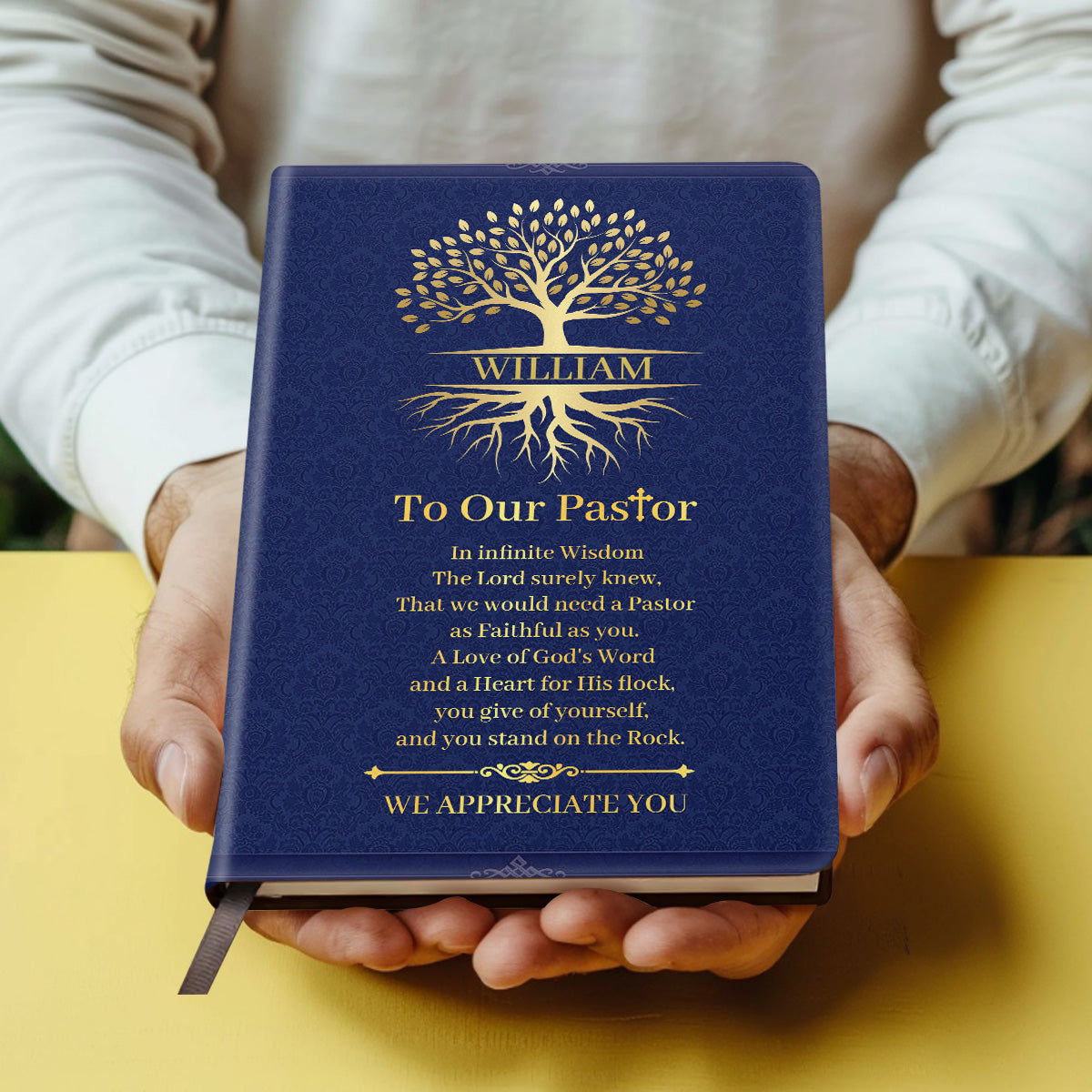 To Our Pastor | Personalized Leather Cover Notebook