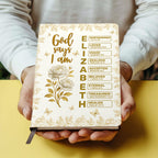 God Says You Are | Personalized Leather Cover Notebook