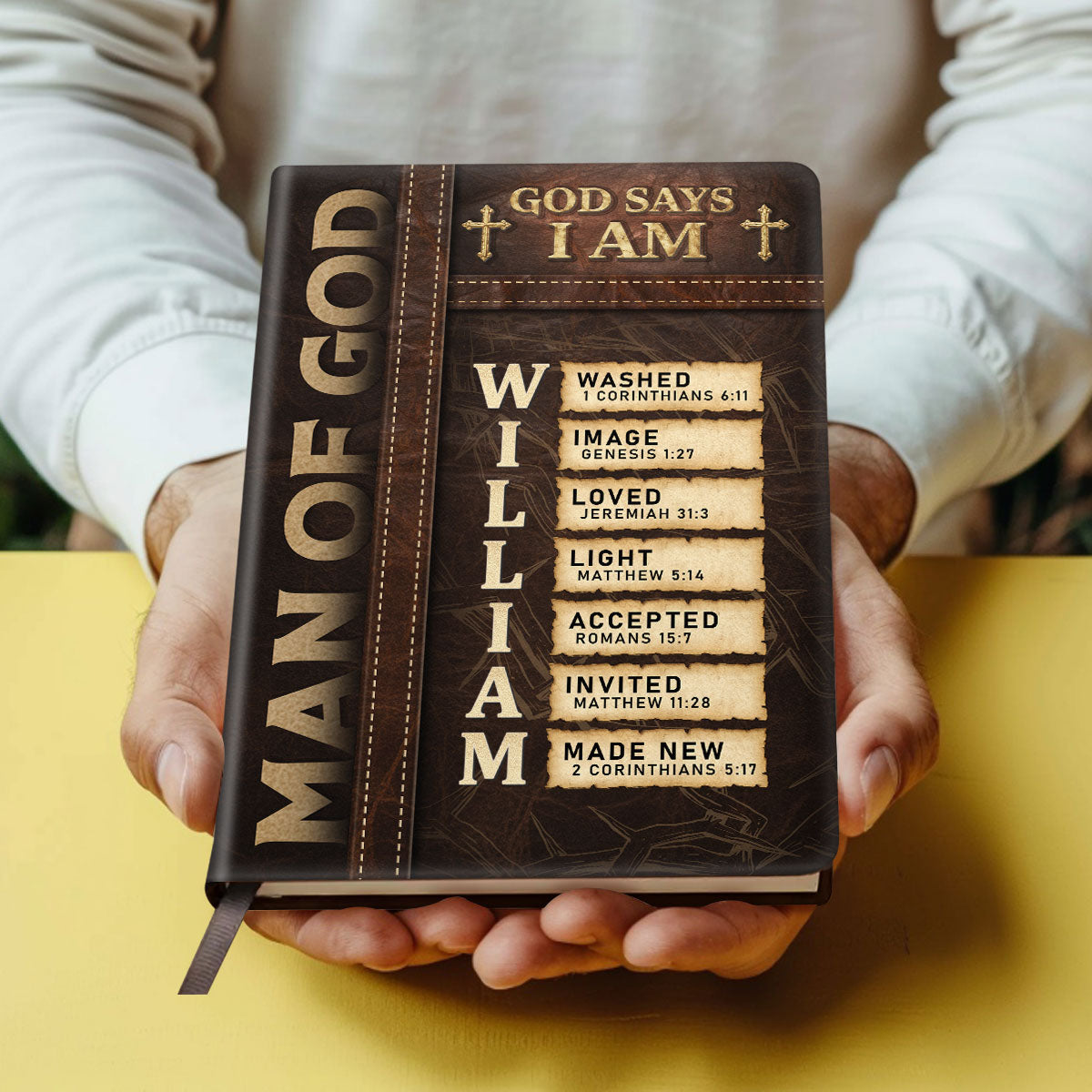 Man Of God  | Personalized Leather Cover Notebook