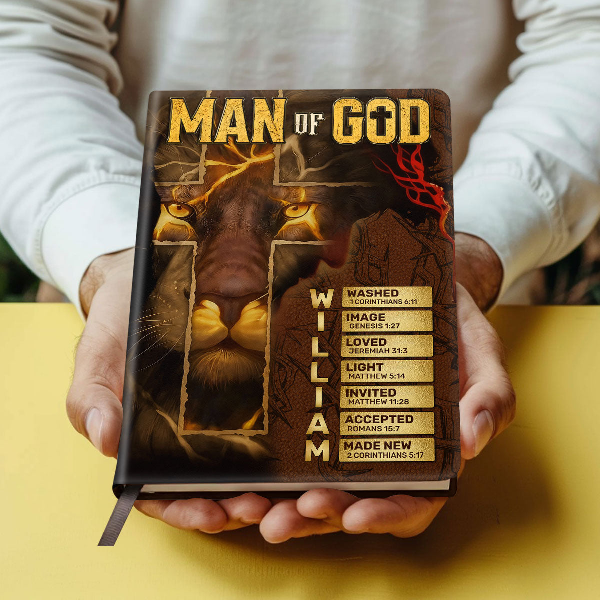 Man Of God | Personalized Leather Cover Notebook