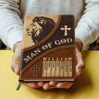 Man Of God | Personalized Leather Cover Notebook