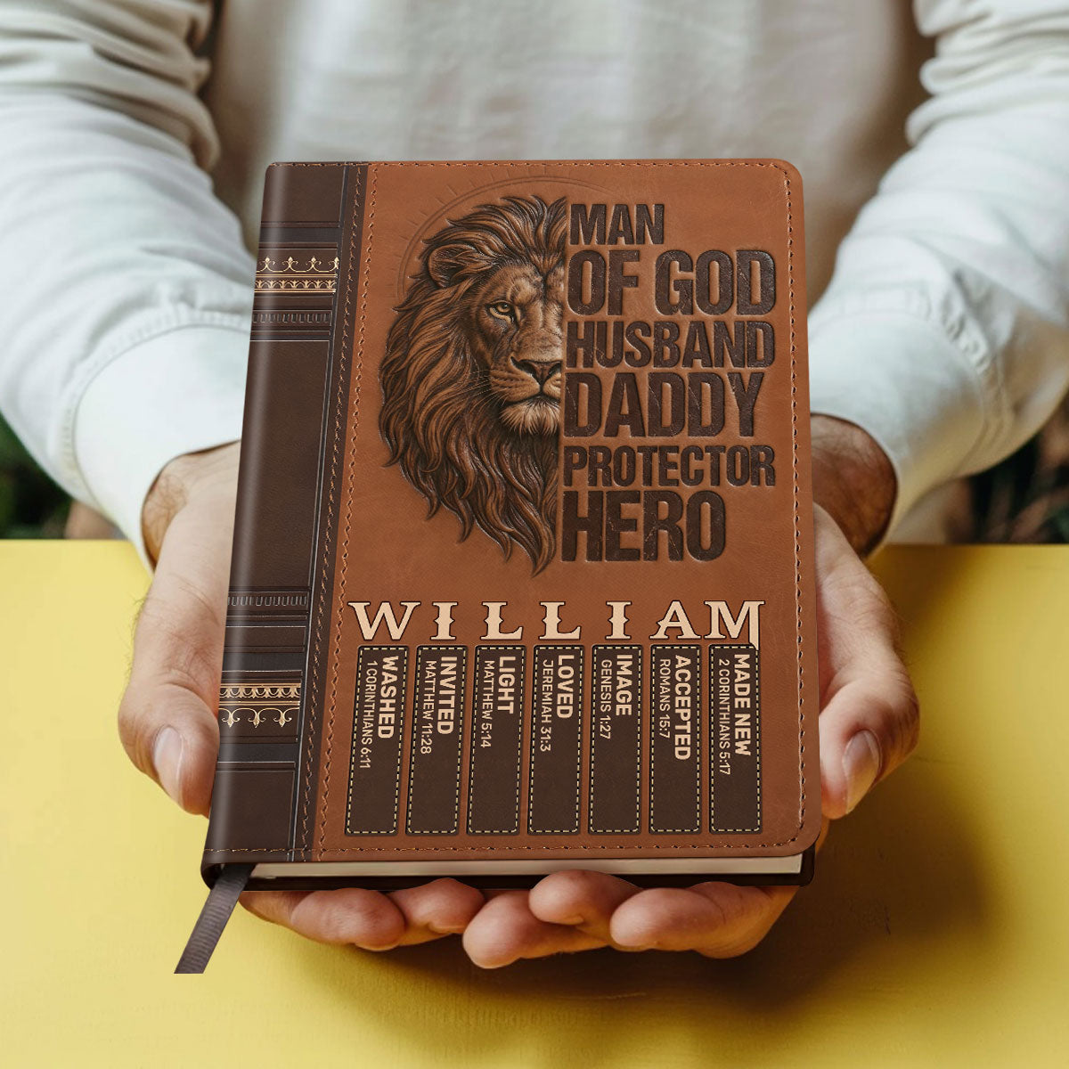Man Of God | Personalized Leather Cover Notebook