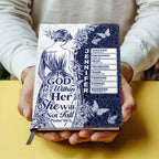 God Is Within Her She Will Not Fall | Personalized Leather Cover Notebook