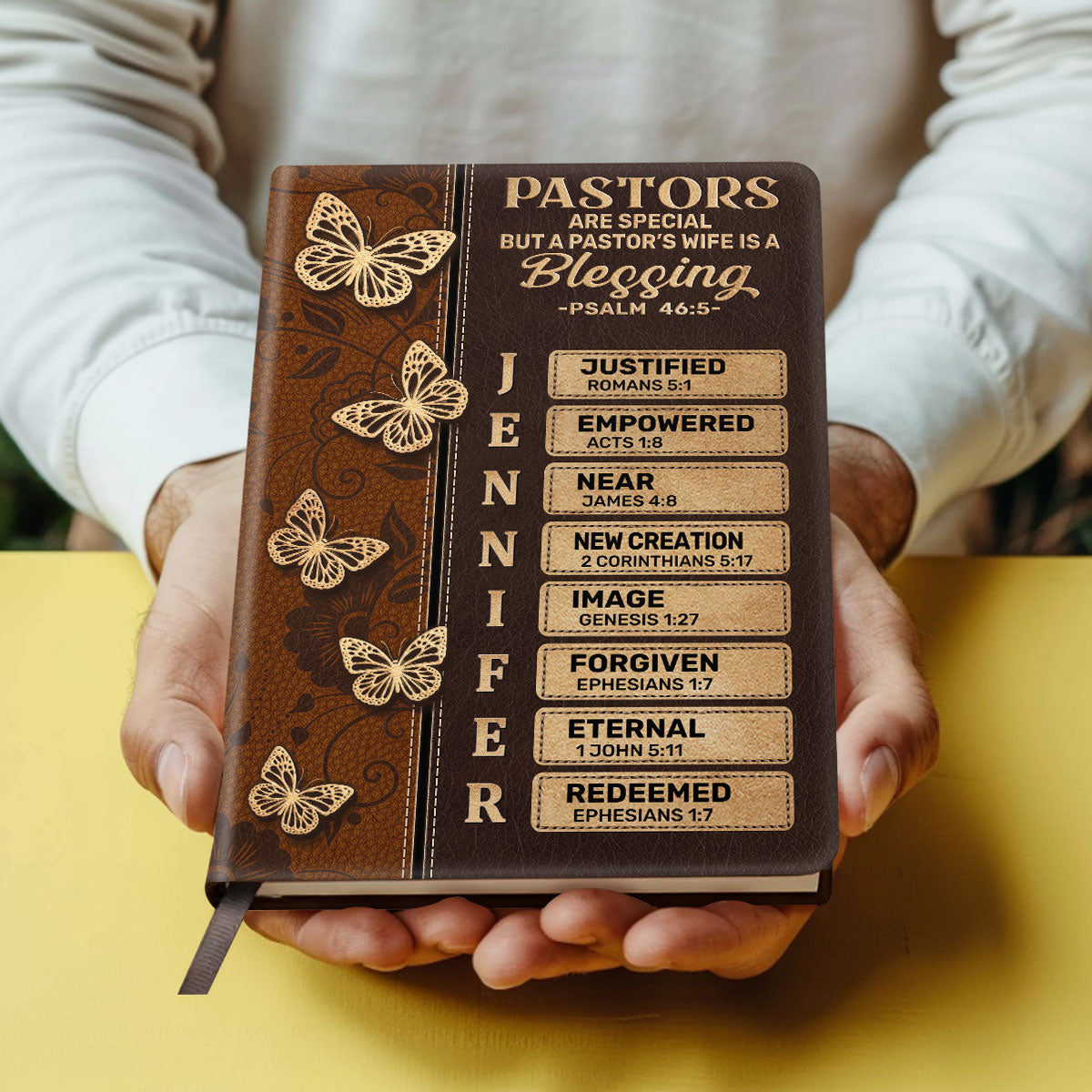 Pastor's Wife  | Personalized Leather Cover Notebook