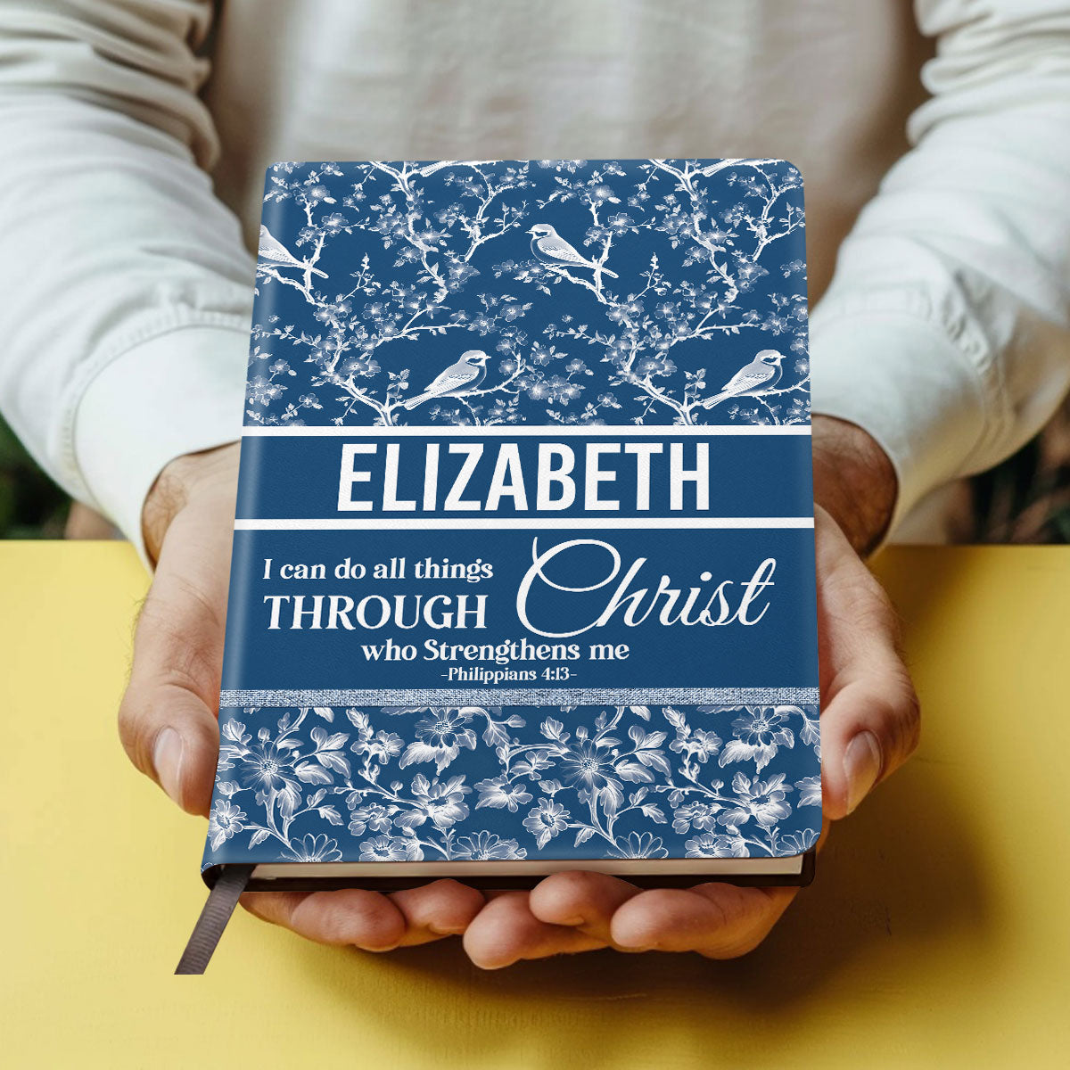 I Can Do All Things Through Christ Who Strengthens Me | Personalized Leather Cover Notebook