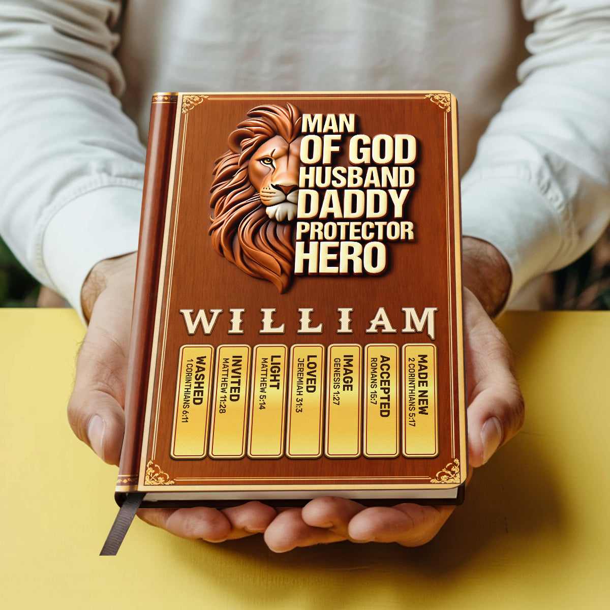 Man Of God | Personalized Leather Cover Notebook