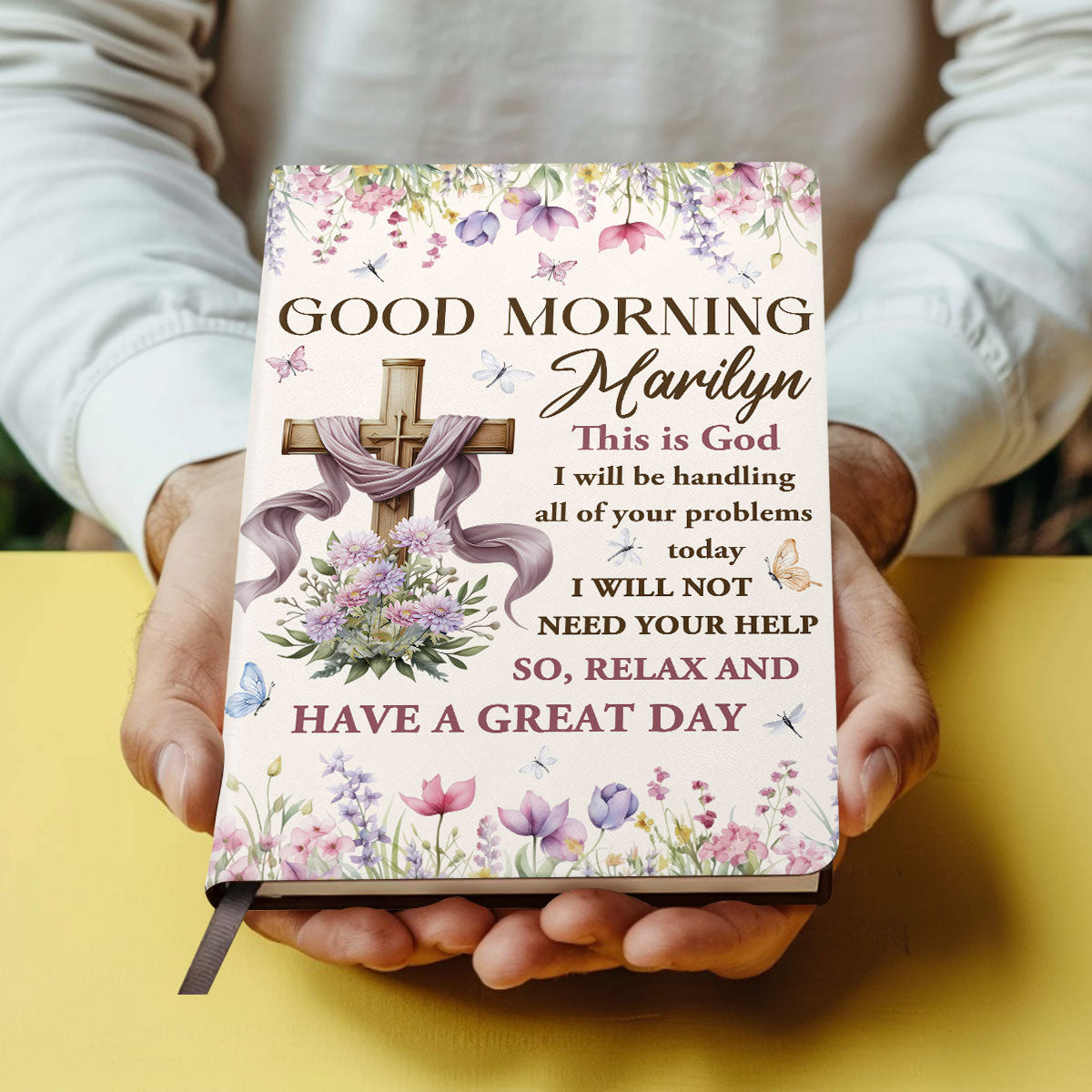 Good Morning This Is God | Personalized Leather Cover Notebook