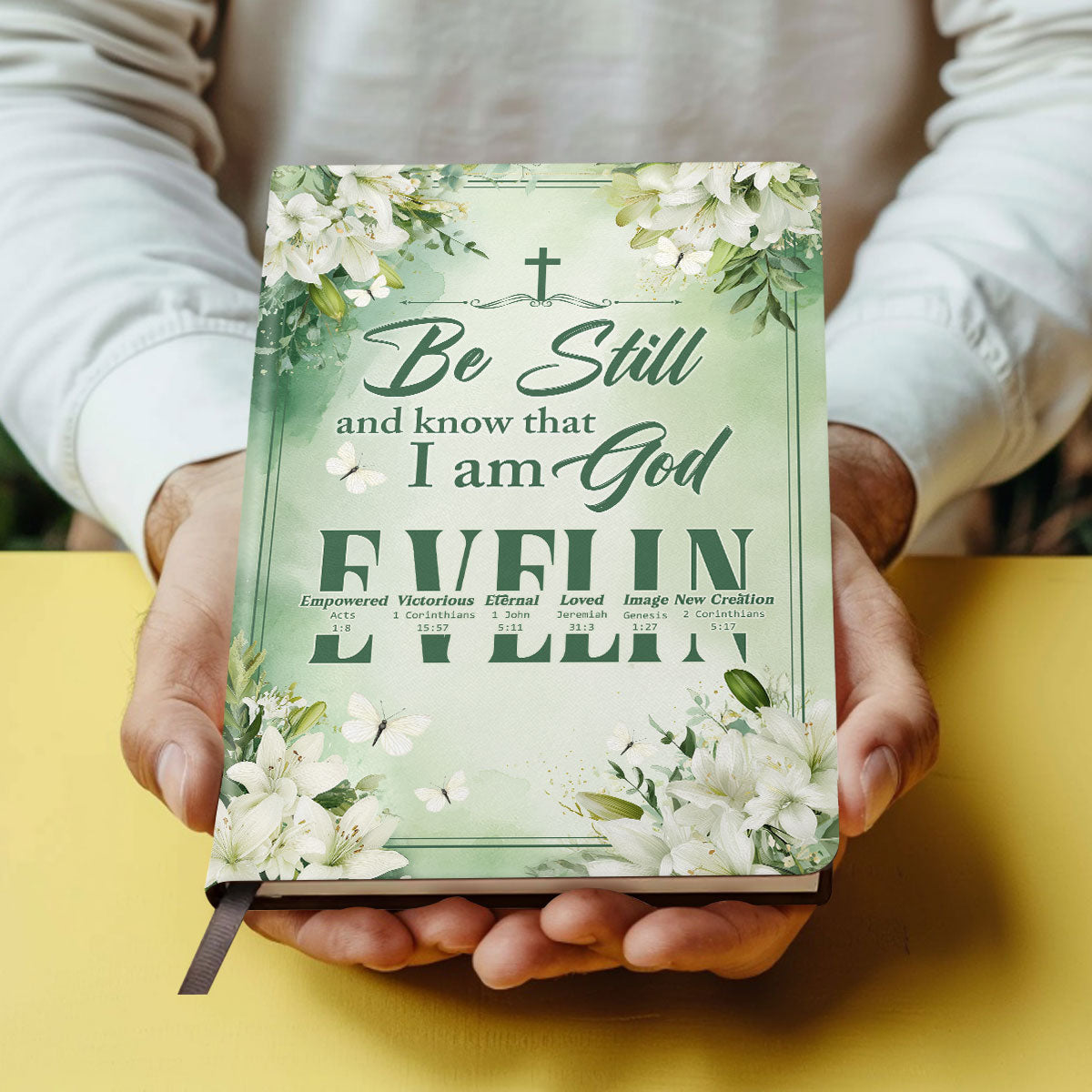 Be Still And Know That I am God | Personalized Leather Cover Notebook