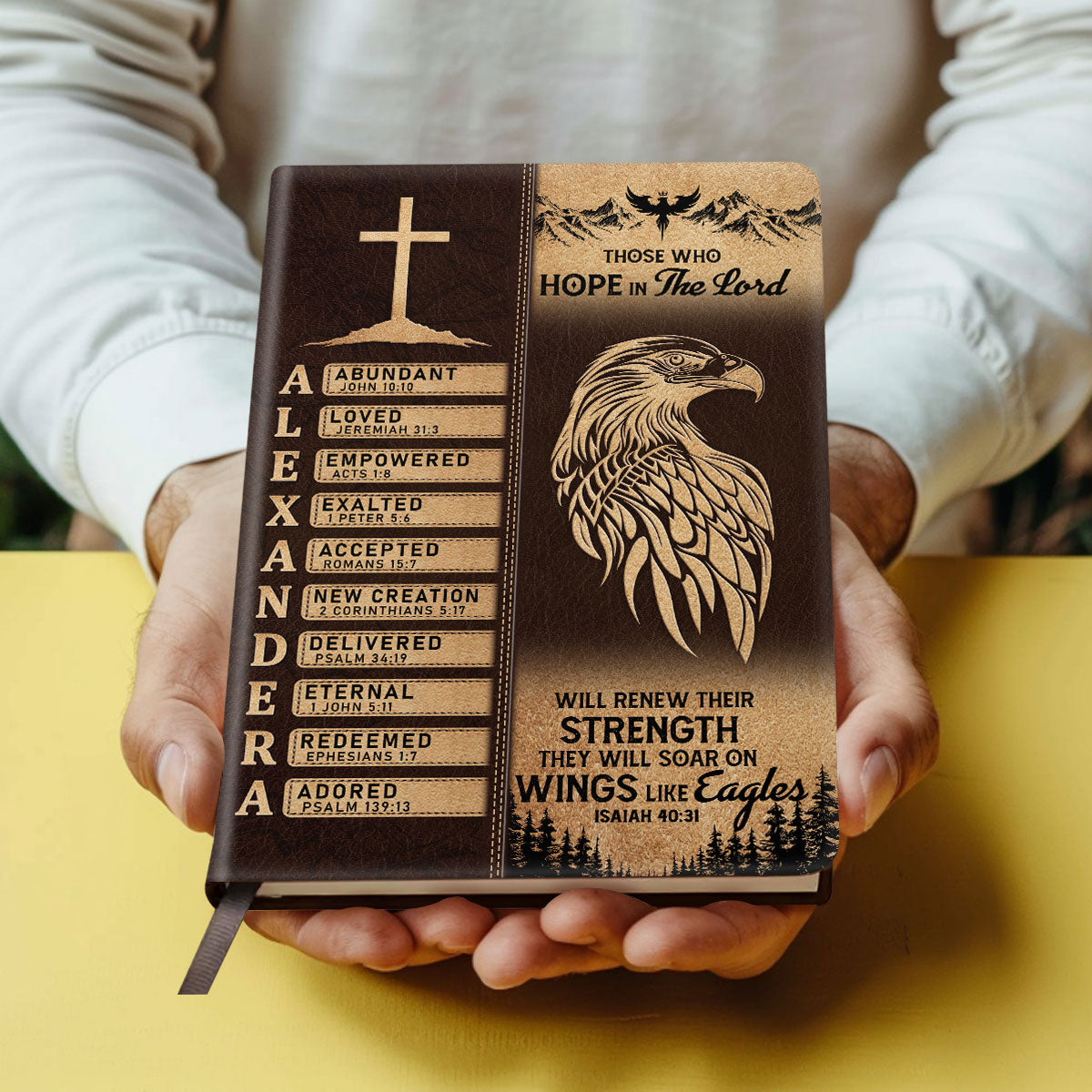 Eagle Of Faith | Personalized Leather Cover Notebook