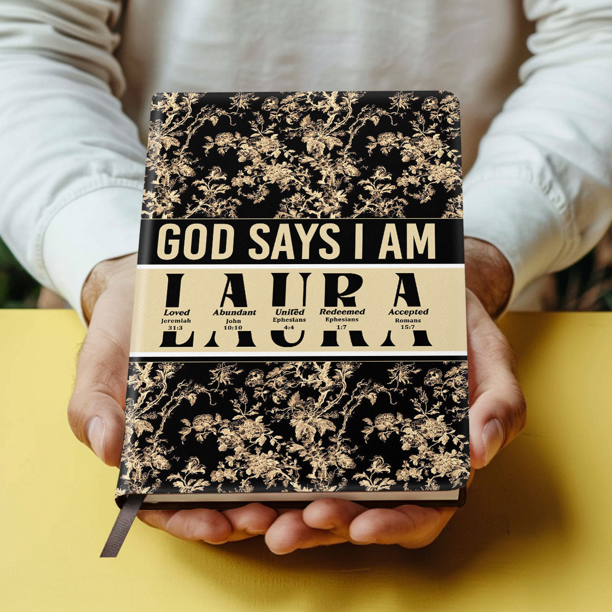 God Says I Am | Personalized Leather Cover Notebook