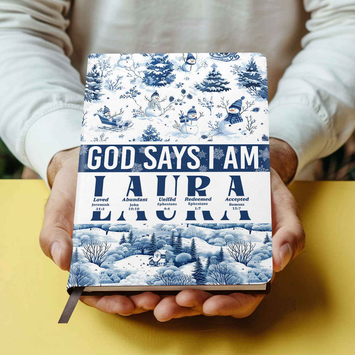God Says I Am | Personalized Leather Cover Notebook
