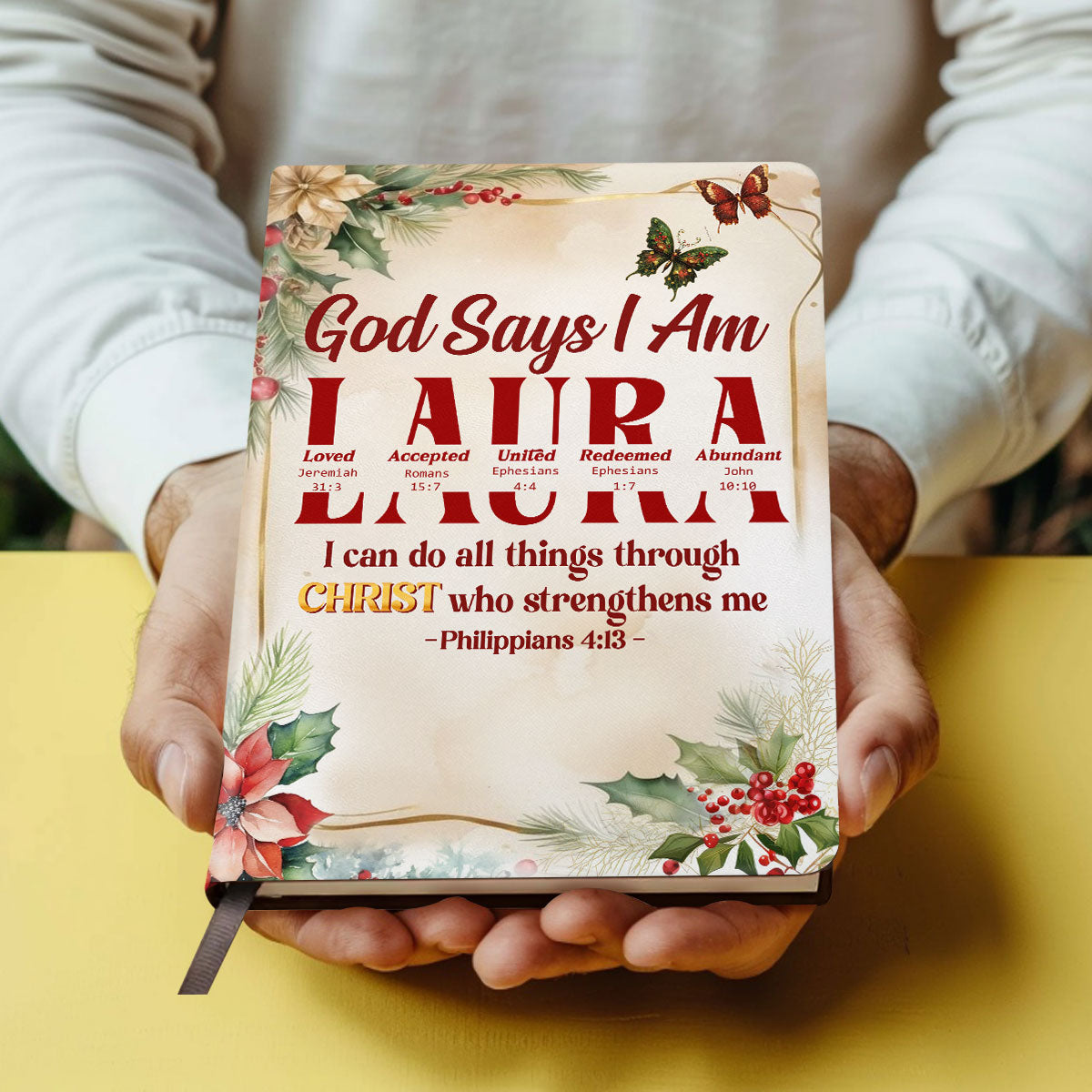 God Says I Am | Personalized Leather Cover Notebook