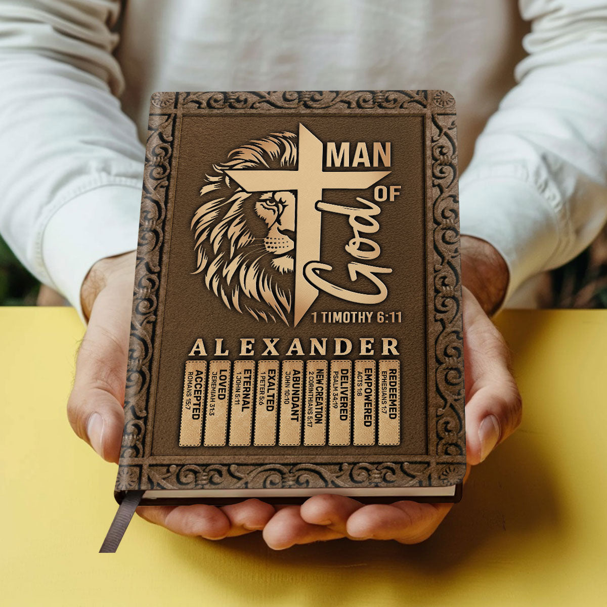 Man Of God | Personalized Leather Cover Notebook