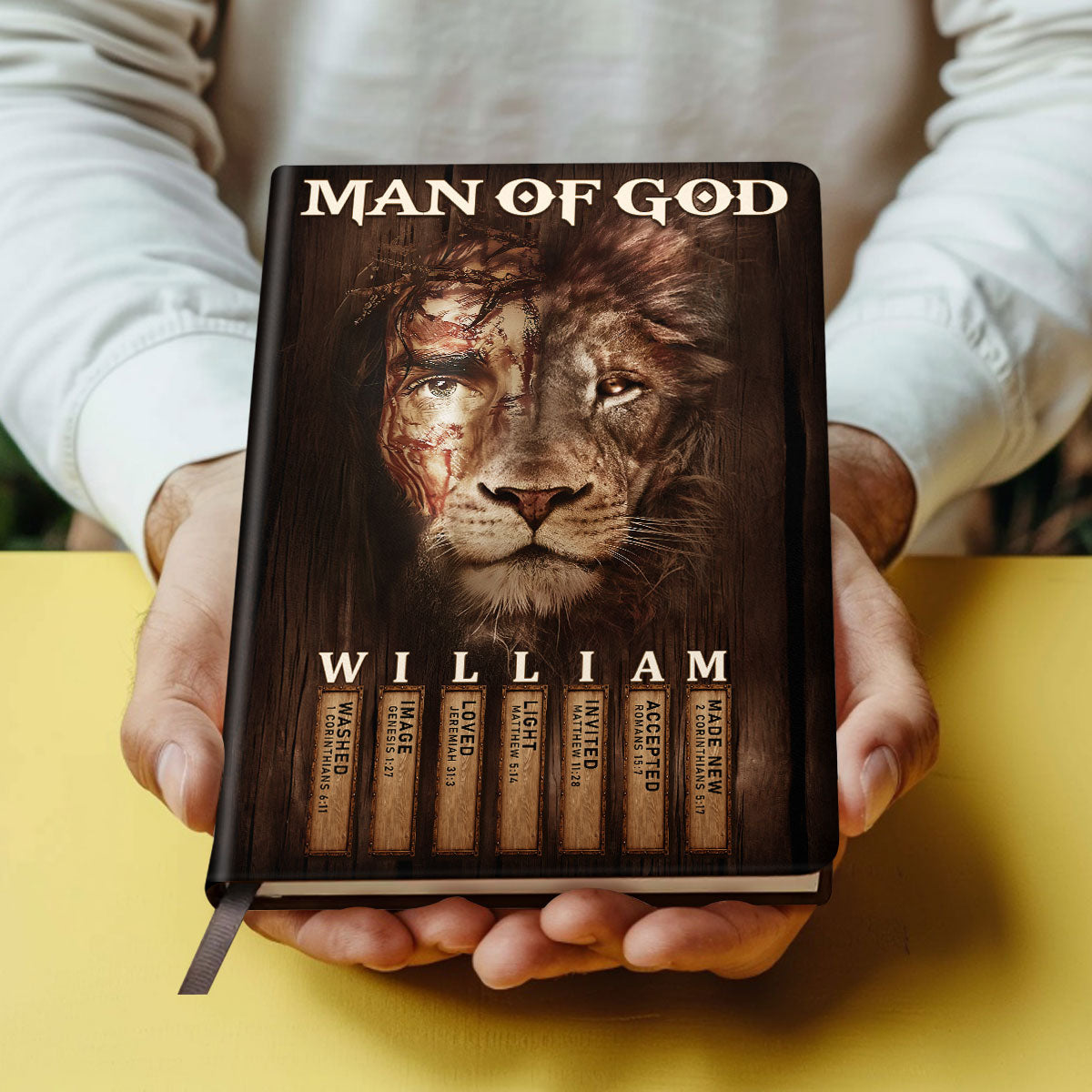 Man Of God | Personalized Leather Cover Notebook