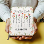 God Says I Am | Personalized Leather Cover Notebook