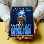Warrior Of Christ | Personalized Leather Cover Notebook