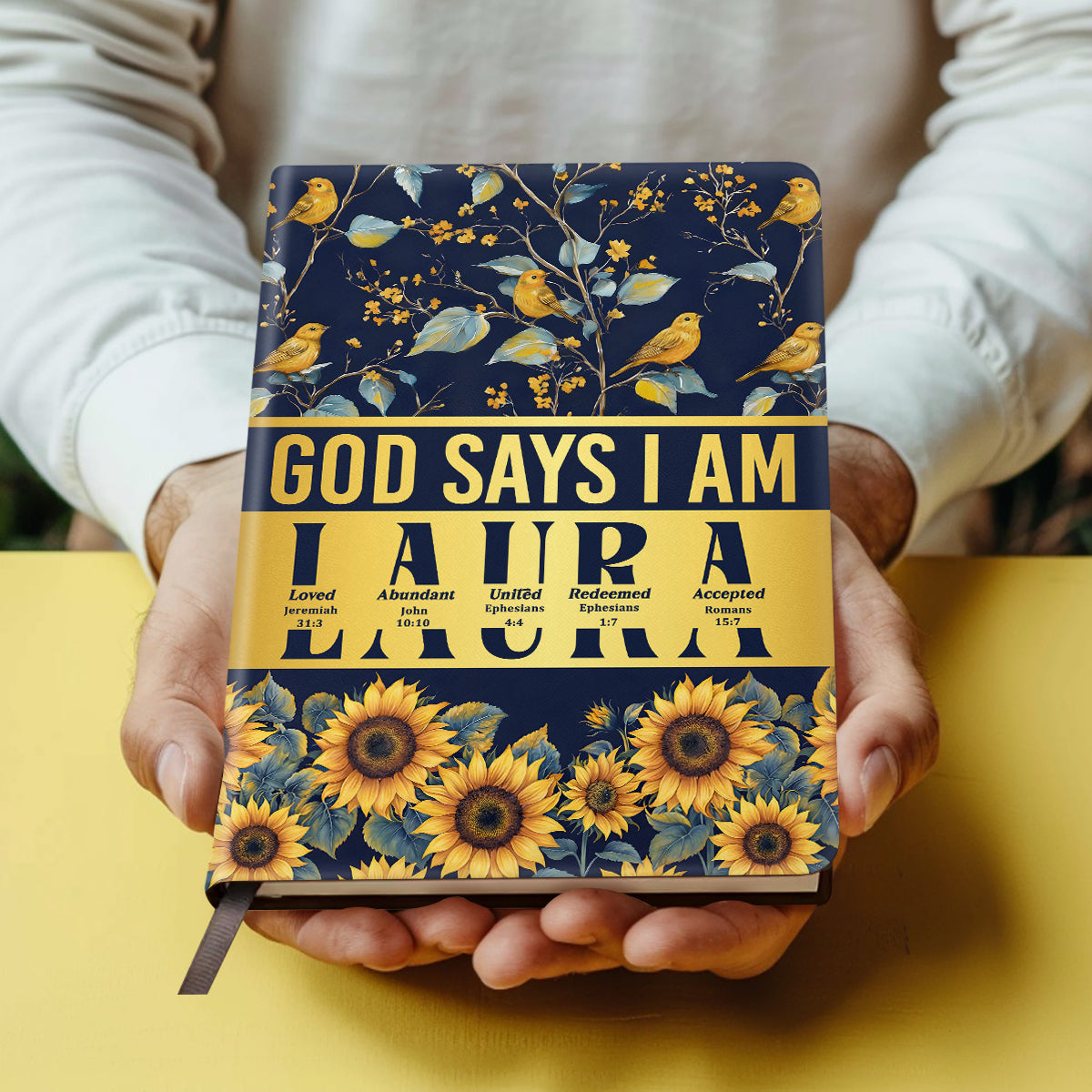 God Says I Am | Personalized Leather Cover Notebook