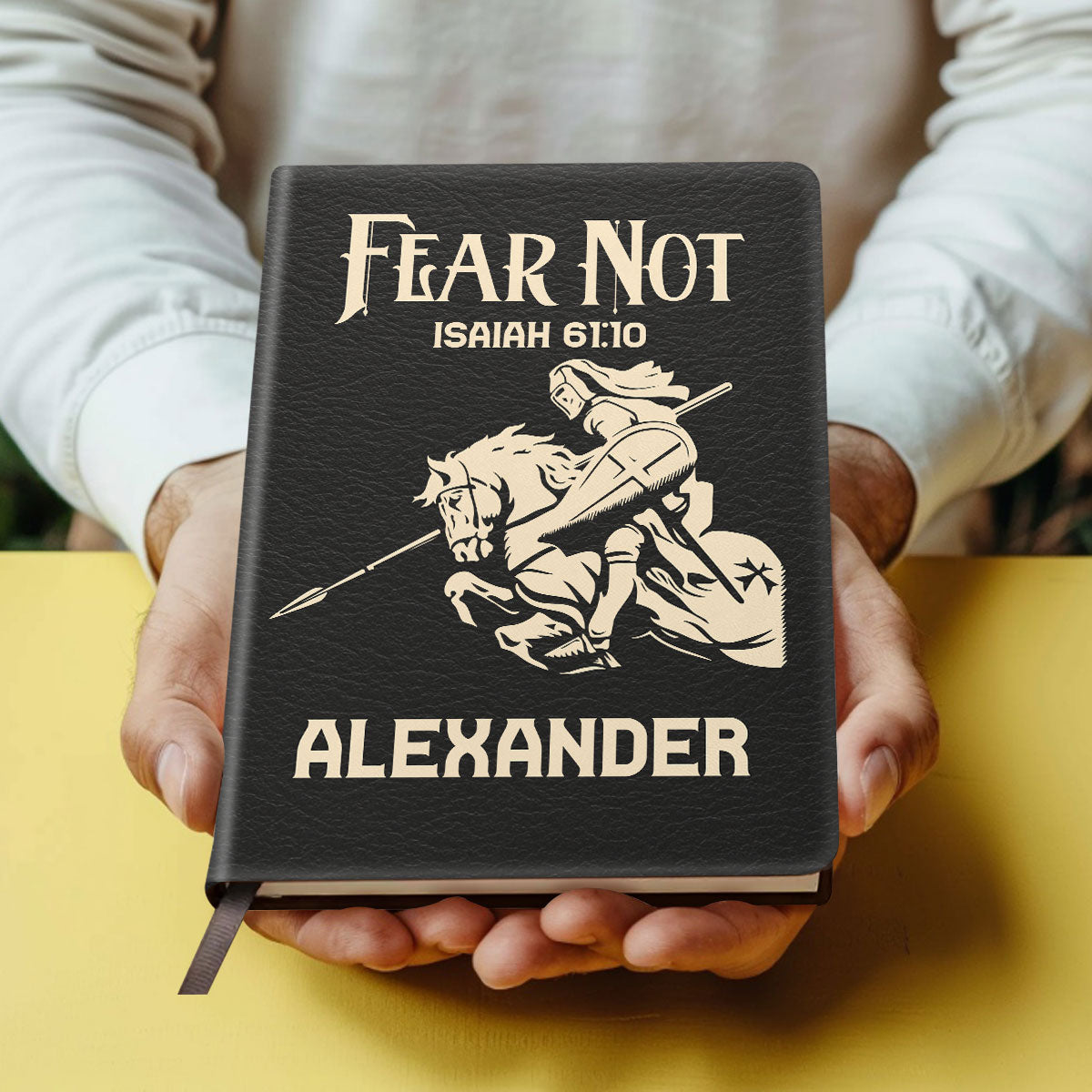 Fear Not | Personalized Leather Cover Notebook