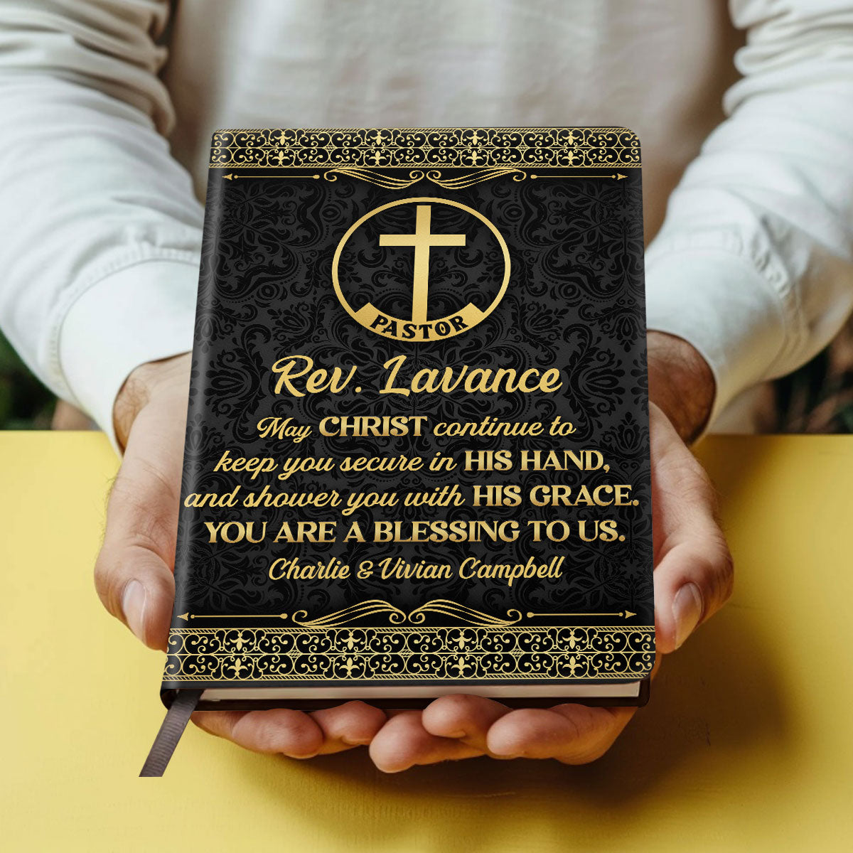 You Are Blessing To Us | Personalized Leather Cover Notebook